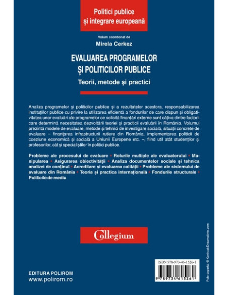 Evaluarea programelor şi politicilor publice