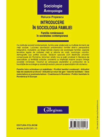 Introducere în sociologia familiei. Familia românească în societatea contemporană