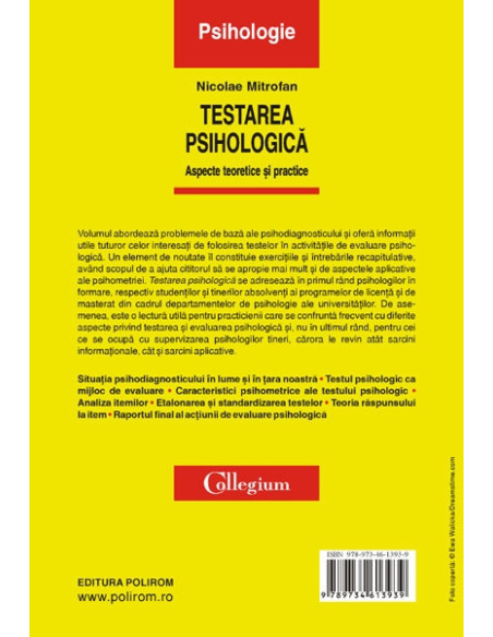 Testarea psihologică. Aspecte teoretice și practice