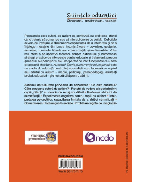 Autismul. Teorie şi intervenţie educaţională