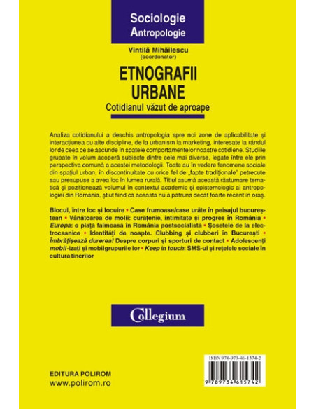 Etnografii urbane. Cotidianul văzut de aproape