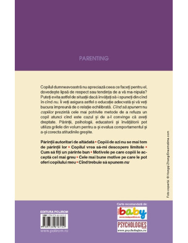 Când să spunem nu copiilor