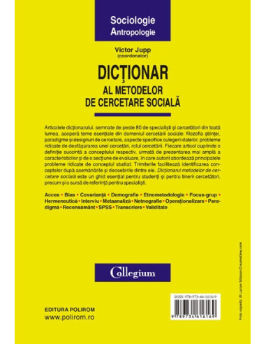 Dicționar al metodelor de cercetare...