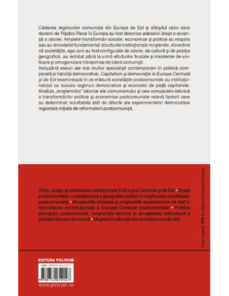 Capitalism şi democraţie în Europa Centrală şi de Est