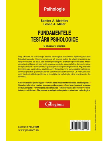 Fundamentele testării psihologice. O...