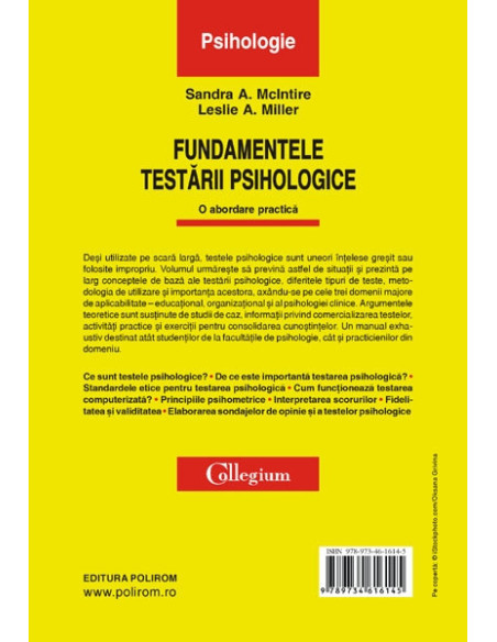 Fundamentele testării psihologice. O abordare practică