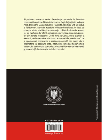 Experiențe carcerale în România comunistă. Volumul al IV-lea
