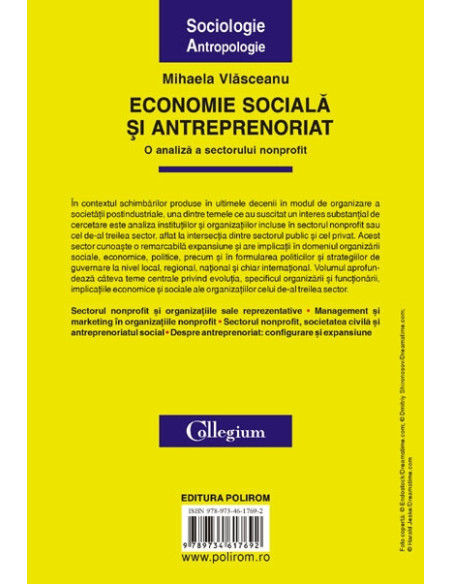 Economie socială și antreprenoriat. O analiză a sectorului nonprofit