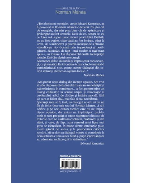 Curierul de Est. Dialog cu Edward Kanterian