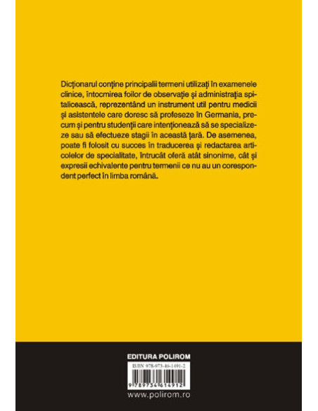 Dicţionar medical de buzunar german-român/român-german