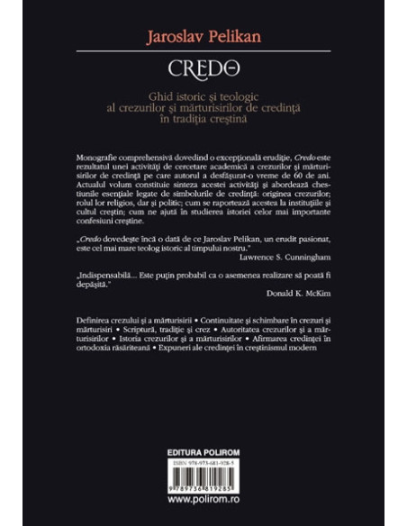 Credo. Ghid istoric și teologic al crezurilor și mărturisirilor de credință în tradiția creștina