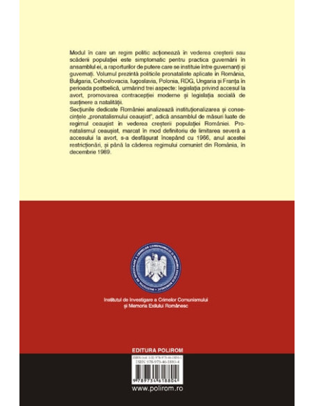 Politica pronatalistă a regimului Ceaușescu. Vol. I: O perspectivă comparativă