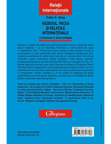 Războiul, pacea și relațiile internaționale. O introducere în istoria strategică
