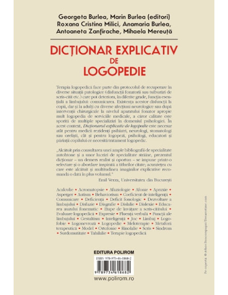Dicţionar explicativ de logopedie