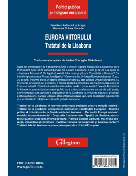 Europa viitorului. Tratatul de la Lisabona