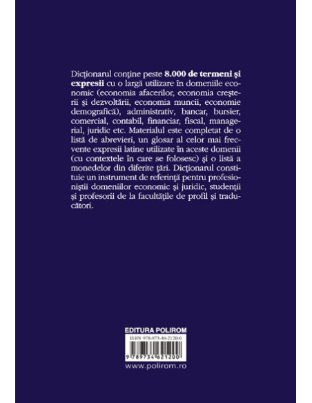 Dicționar englez-român/român-englez de termeni economici și juridici
