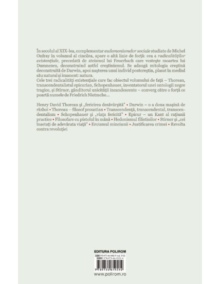 O contraistorie a filosofiei. Vol. VI: Radicalităţile existenţiale