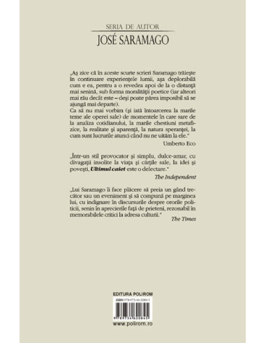 Ultimul caiet. Texte scrise pentru...