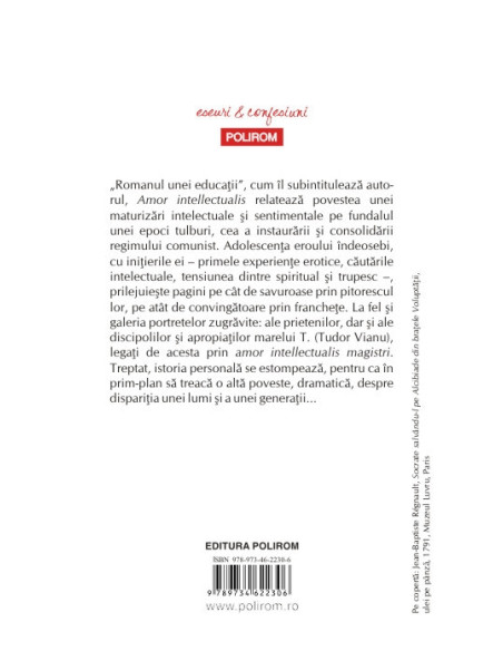 Amor intellectualis. Romanul unei educaţii
