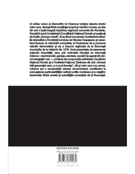 Memorii. Volumul II: Drama României văzută din exil