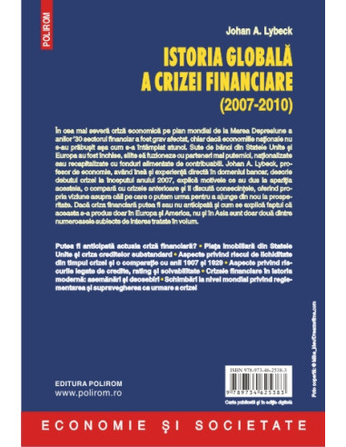 Istoria globală a crizei financiare...