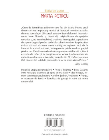 O zi din viața mea fără durere O zi din viața mea fără durere