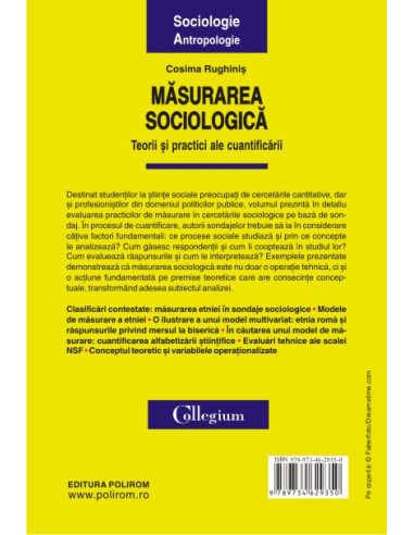 Măsurarea sociologică: Teorii și... Măsurarea sociologică: Teorii și...
