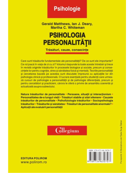 Psihologia personalității. Trăsături, cauze, consecințe (ediţia a II-a)