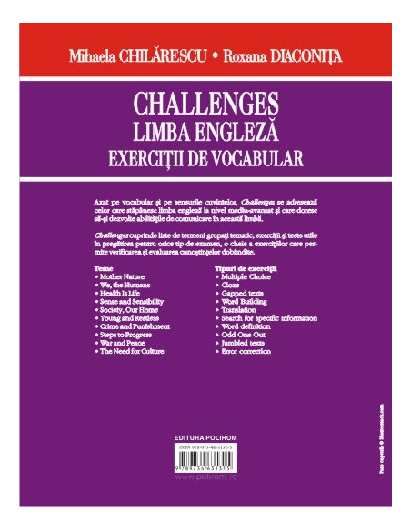Challenges. Limba engleză. Exerciții de vocabular