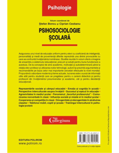 Psihosociologie școlară Psihosociologie școlară