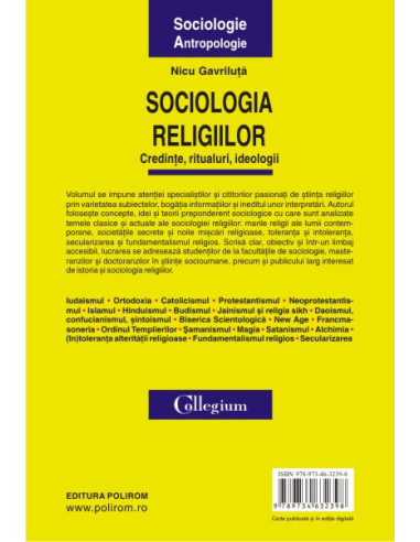 Sociologia religiilor. Credințe,...