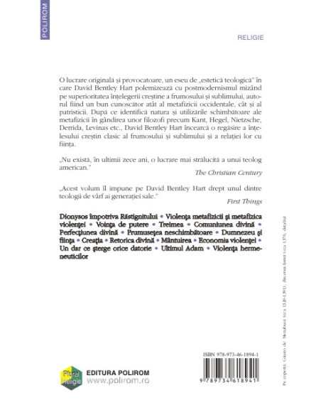 Frumusețea infinitului. Estetica adevărului creștin