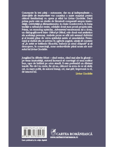 Exerciții de imaturitate