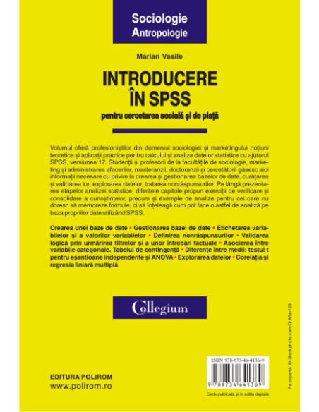 Introducere în SPSS pentru cercetarea socială și de piață
