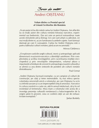 Narcotice in cultura romana. Istorie, religie si literatura by Andrei Oișteanu Narcotice in cultura romana. Istorie, religie si literatura by Andrei Oișteanu