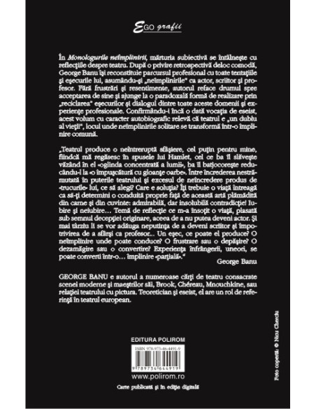 Monologurile neîmplinirii