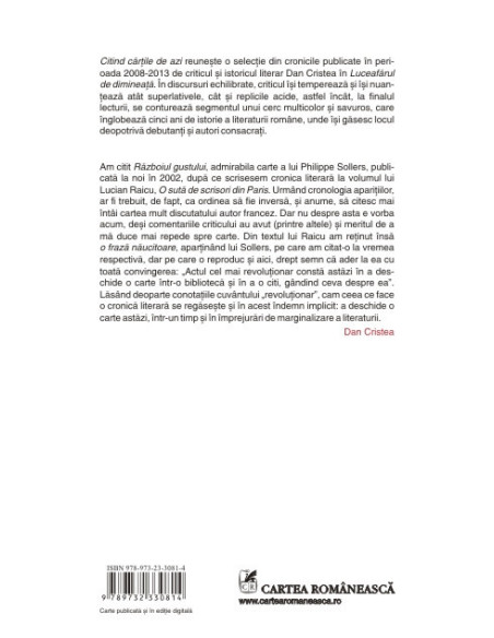 Citind cărţile de azi