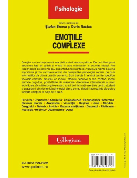 Emoţiile complexe