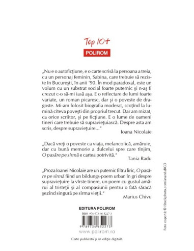 O pasăre pe sârmă 