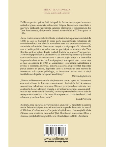 Amintirile colonelului Lăcusteanu