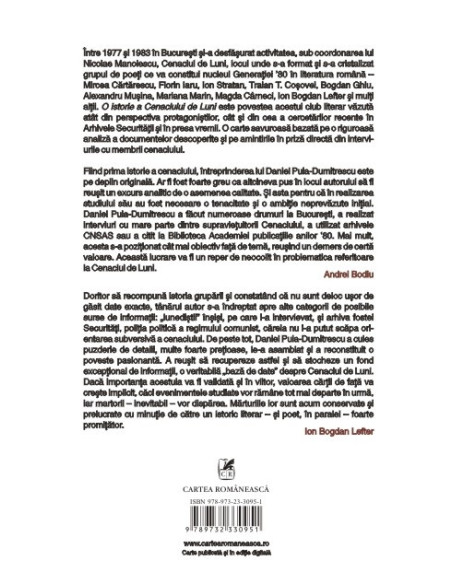 O istorie a Cenaclului de Luni