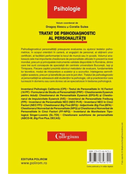 Tratat de psihodiagnostic al personalităţii