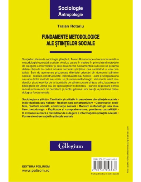Fundamentele metodologice ale științelor sociale