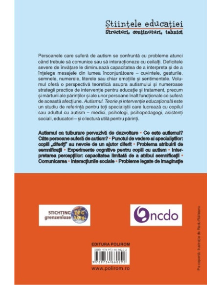 Autismul. Teorie și intervenție educațională (ediția 2016)