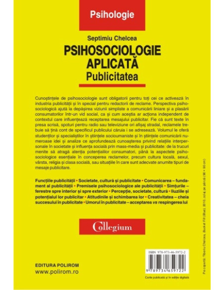 Psihosociologie aplicată. Publicitatea
