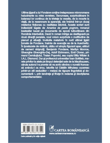 Ultima ţigară a lui Fondane