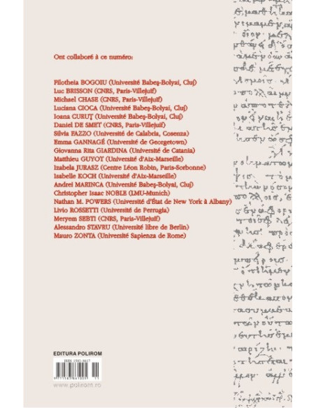 Chora. Revistă de studii antice şi medievale: filosofie, teologie, ştiinţe. Nr. 13/2015