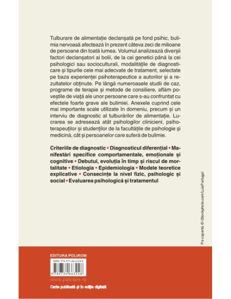 Bulimia nervoasă. Teorie, evaluare şi tratament