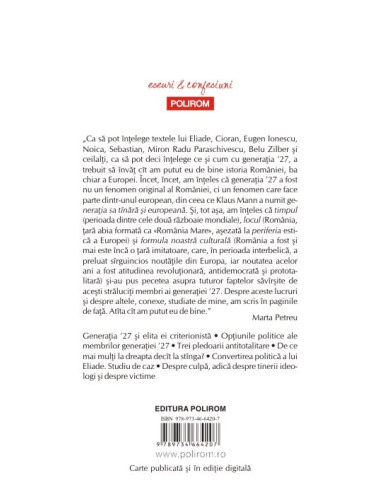 Generaţia ʼ27 între Holocaust şi... Generaţia ʼ27 între Holocaust şi...
