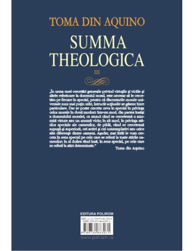 Summa theologica. Volumul III